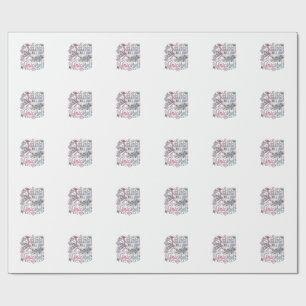 Unicorn Sleigh All Day Unicorn Adorable Sticker an Wrapping Paper