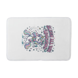 Unicorn Sleigh All Day Unicorn Charming Merch Desi Bath Mat