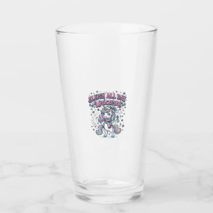 Unicorn Sleigh All Day Unicorn Charming Merch Desi Glass