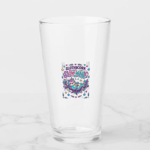 Unicorn Slothicorn Slow Magic Colourful Marketplac Glass