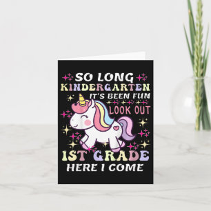 Unicorn So Long Kindergarten Its Been Fun Look Out Card