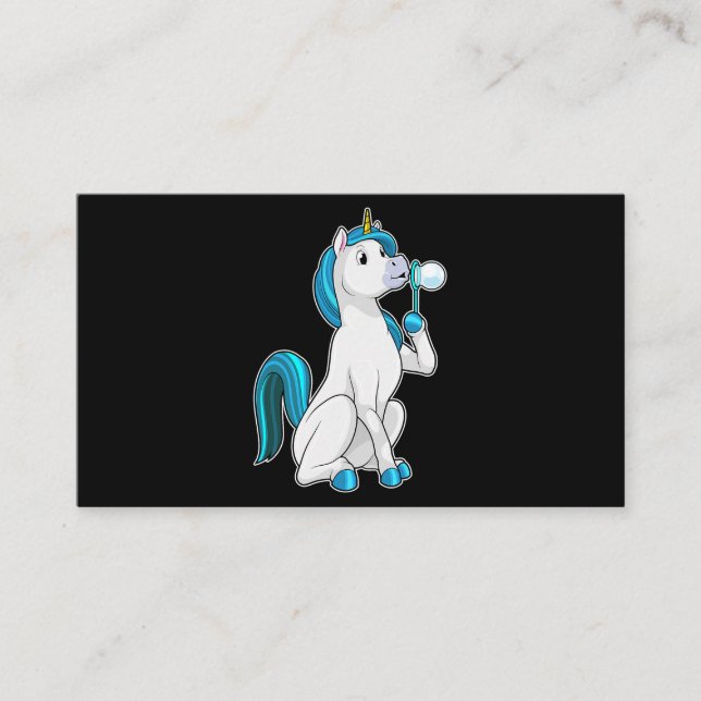 Unicorn Soap bubbles Business Card (Front)