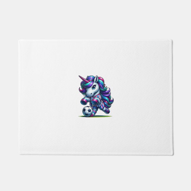 Unicorn Soccer Team Player Tank Top Doormat (Front)