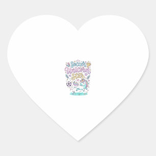 Unicorn Soccer Unicorn Star Cute Heart Sticker