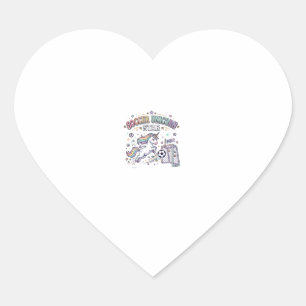 Unicorn Soccer Unicorn Star Funny Vector Design_1 Heart Sticker