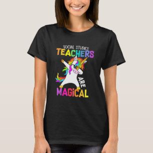 Unicorn Social Studies Love School Teacher Magical T-Shirt