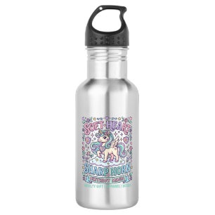 Unicorn Soft Heart Sharp Horn Bold Typography Prod 532 Ml Water Bottle