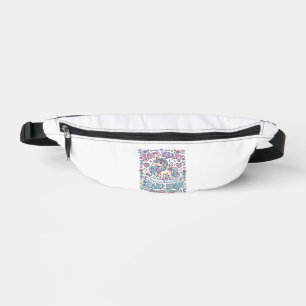 Unicorn Soft Heart Sharp Horn Bold Typography Prod Bum Bags