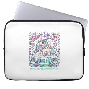 Unicorn Soft Heart Sharp Horn Bold Typography Prod Laptop Sleeve