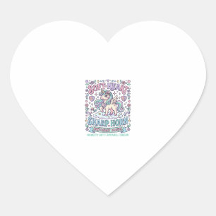 Unicorn Soft Heart Sharp Horn Bold Typography Prod Sticker