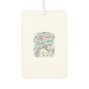 Unicorn Soft Heart Sharp Horn White Background Typ Car Air Freshener
