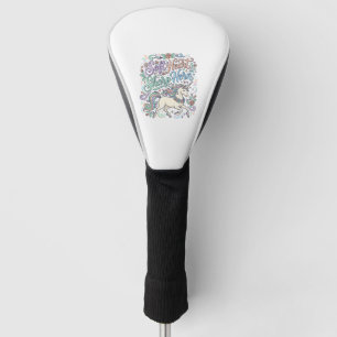 Unicorn Soft Heart Sharp Horn White Background Typ Golf Head Cover