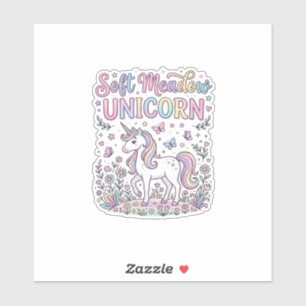 Unicorn Soft Meadow Unicorn Adorable Vector Design