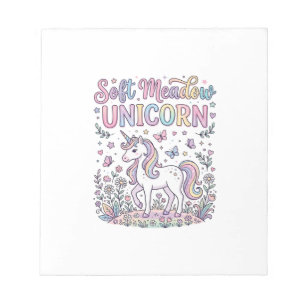 Unicorn Soft Meadow Unicorn Adorable Vector Design Notepad