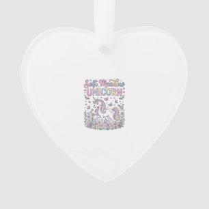 Unicorn Soft Meadow Unicorn Adorable Vector Design Ornament