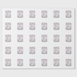 Unicorn Soft Meadow Unicorn Adorable Vector Design Wrapping Paper