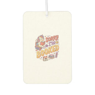 Unicorn Sorry I'm Booked Whimsical Zazzle Design_1 Car Air Freshener