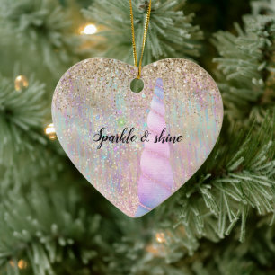 Unicorn Sparkle Ceramic Tree Decoration