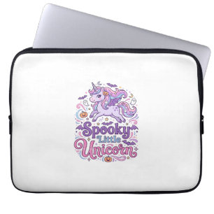 Unicorn Spooky Little Unicorn Retro Style Shirt Gr Laptop Sleeve
