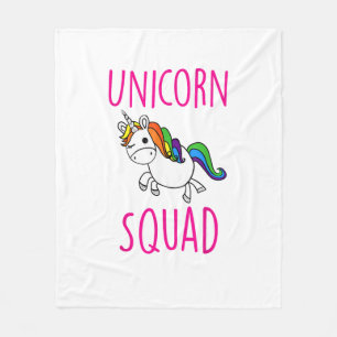 Unicorn Squad Cute Funny Unicorn Party Shirt T-Shi Fleece Blanket