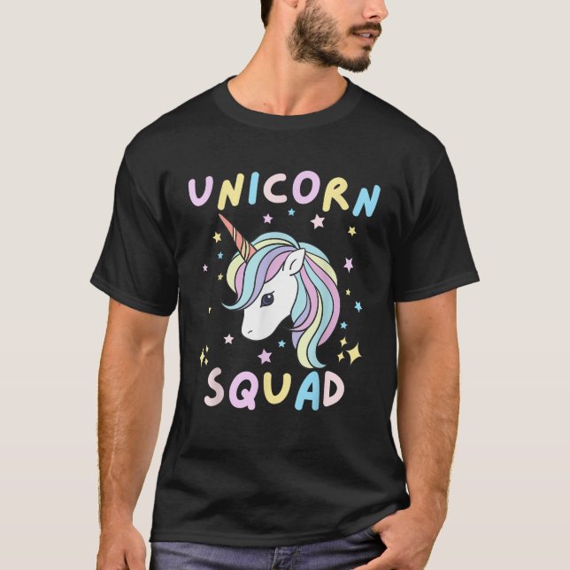 Unicorn Squad Cute Rainbow Lover Family Birthday G T-Shirt (Front)