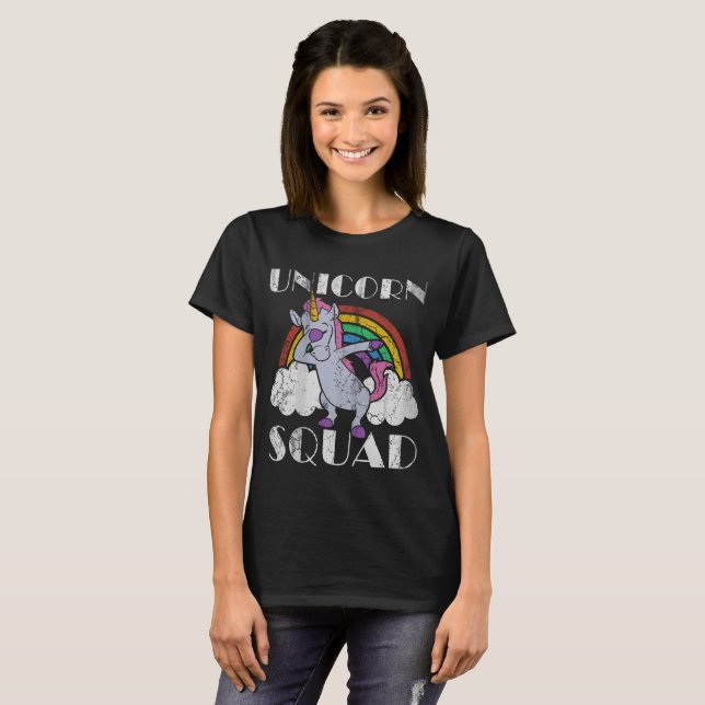 Unicorn Squad Dabbing T-Shirt (Front Full)