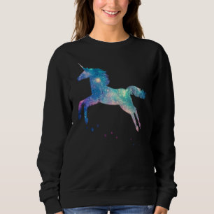 Unicorn Squad Galaxy Galactic Space Flying Sweatshirt