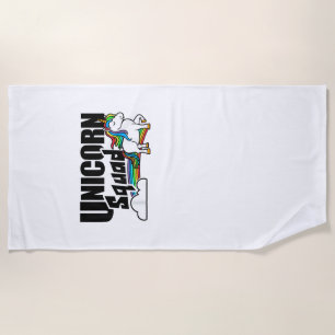 Unicorn Squad Rainbow Unicorns Lover Funny T-Shirt Beach Towel