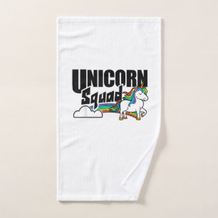 Unicorn Squad Rainbow Unicorns Lover Funny T-Shirt Hand Towel