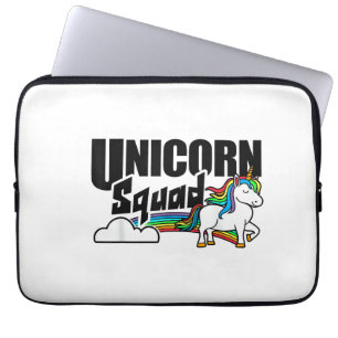 Unicorn Squad Rainbow Unicorns Lover Funny T-Shirt Laptop Sleeve