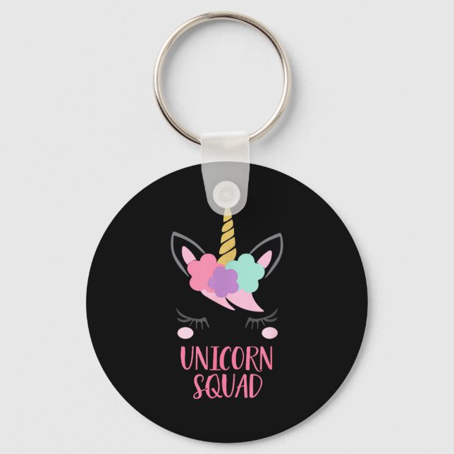 Unicorn Squad Unicorn Gift  Key Ring (Front)