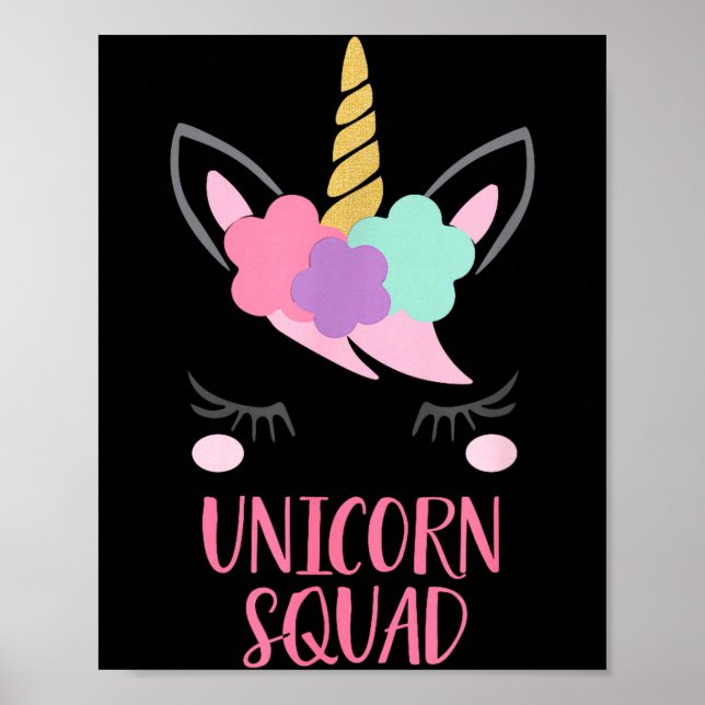 Unicorn Squad Unicorn Gift  Poster (Front)