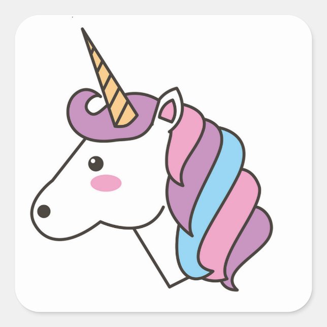 Unicorn Square Sticker (Front)