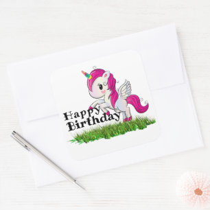 Unicorn square sticker