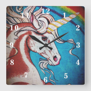 Unicorn Square Wall Clock