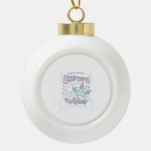 Unicorn Starcorn Wishes Adorable Apparel Graphic_1 Ceramic Ball Christmas Ornament