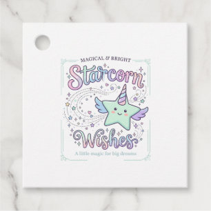 Unicorn Starcorn Wishes Adorable Apparel Graphic_1 Favour Tags