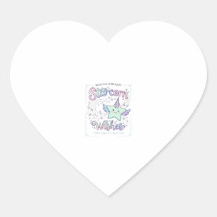 Unicorn Starcorn Wishes Adorable Apparel Graphic_1 Heart Sticker