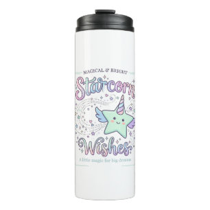 Unicorn Starcorn Wishes Adorable Apparel Graphic_1 Thermal Tumbler