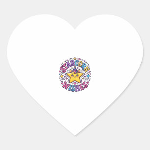 Unicorn Starcorn Wishes Commercial Print on Demand Heart Sticker