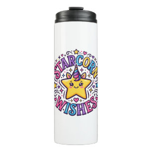 Unicorn Starcorn Wishes Commercial Print on Demand Thermal Tumbler