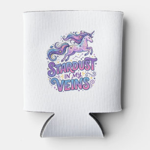 Unicorn Stardust in My Veins Retro Style Cute Gift Can Cooler