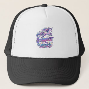 Unicorn Stardust in My Veins Retro Style Cute Gift Trucker Hat