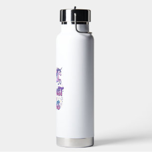Unicorn Stardust in My Veins Retro Style Cute Gift Water Bottle