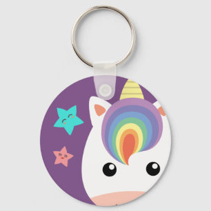 Unicorn & Stars Key Ring