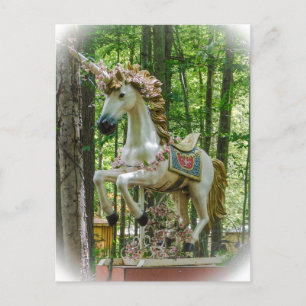 Unicorn Statue Postcard