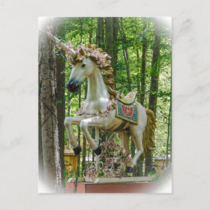 Unicorn Statue Postcard