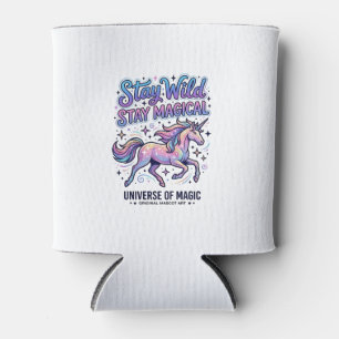 Unicorn Stay Wild Stay Magical Commercial Typograp Can Cooler