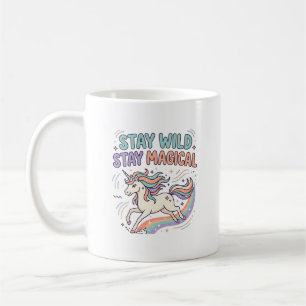 Unicorn Stay Wild Stay Magical Trendy Product Grap Coffee Mug