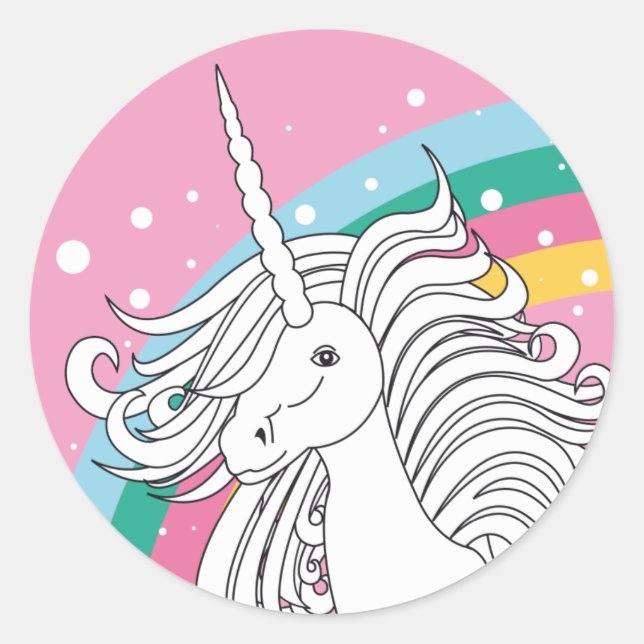 UNICORN STICKER PINK (Front)